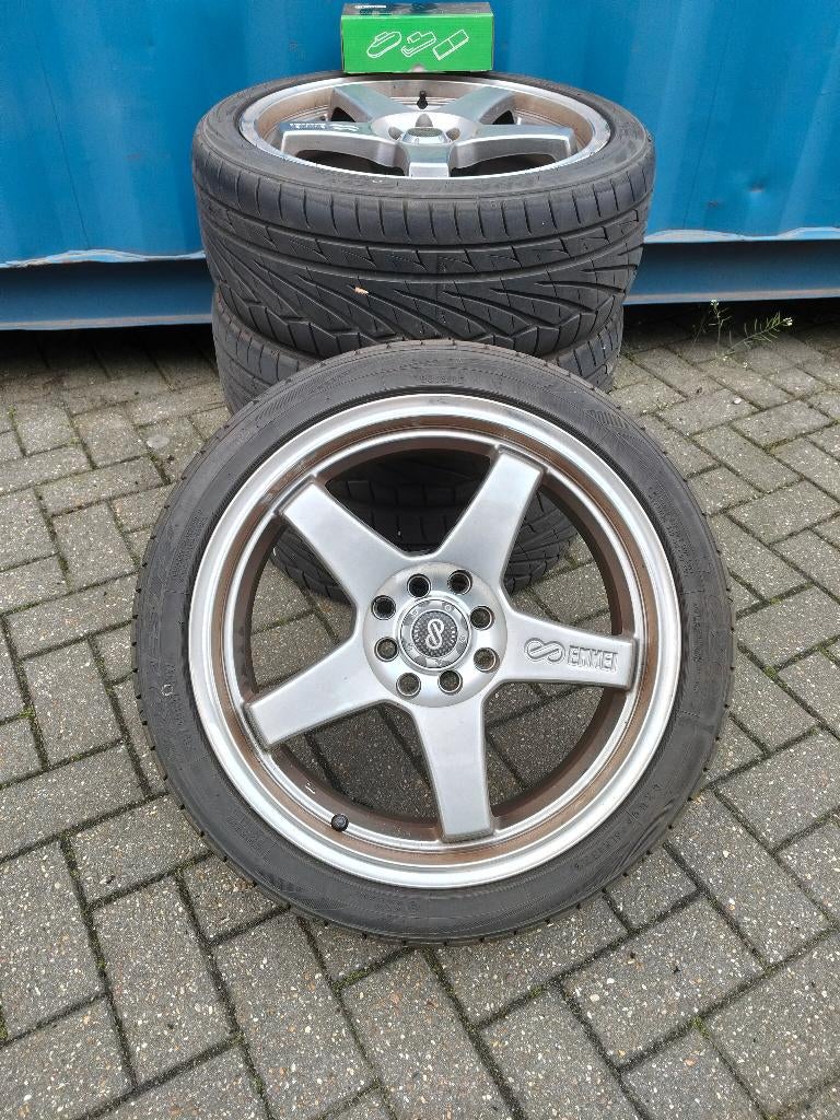 17'' 4x100 4x114.3 Enkei velgen, Auto-onderdelen, Ophalen, Banden en Velgen, 17 inch, Personenwagen