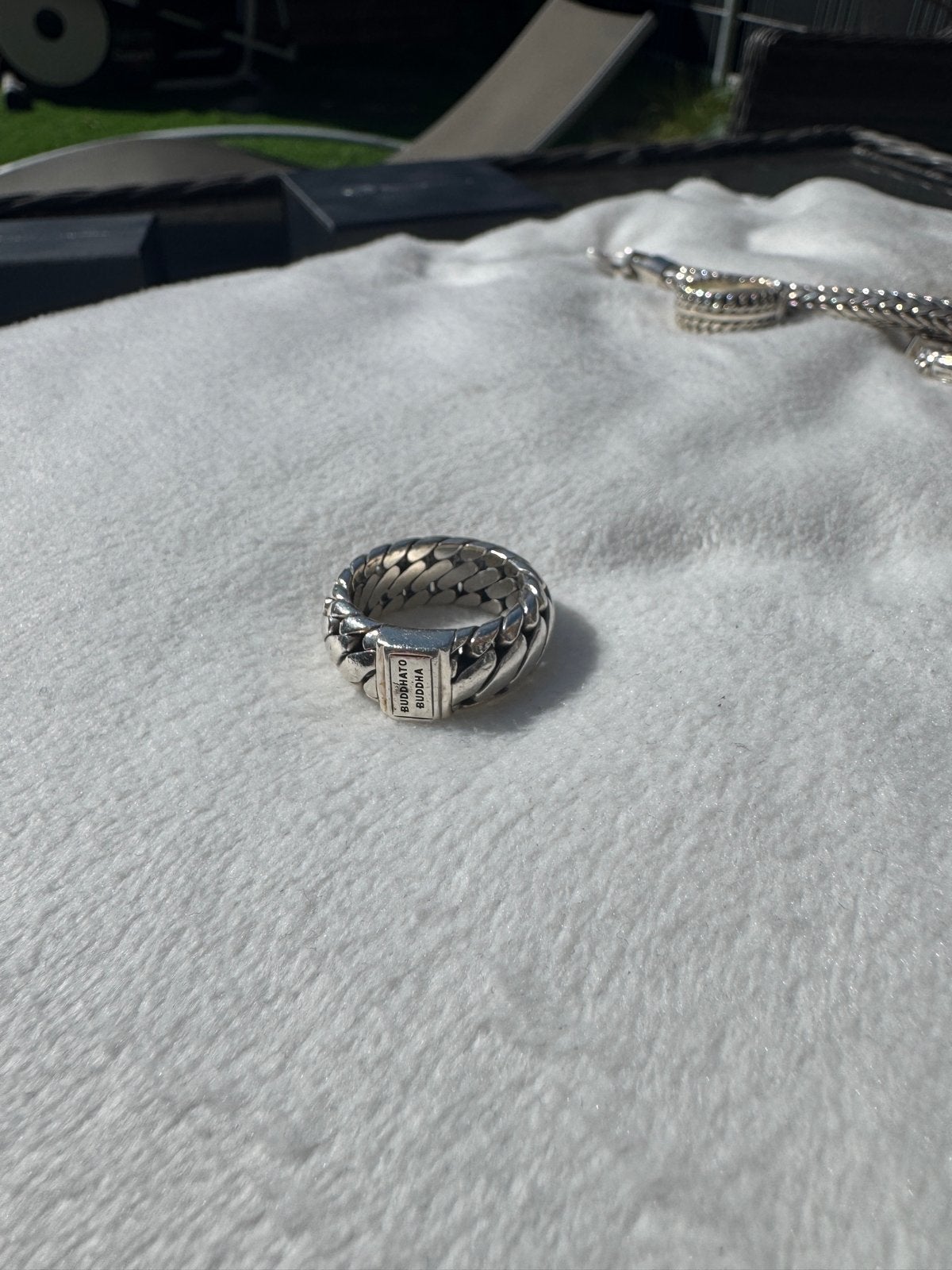 Buddha to Buddha Chain Small ring zilver, Ophalen, Zo goed als nieuw, Zilver, Dame of Heer