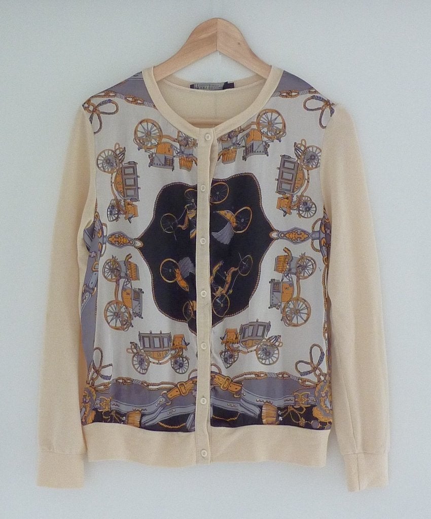 Paarden koets blouse Cherry Couture Made from Art for you, Maat 38/40 (M), Meerkleurig, Ophalen of Verzenden, Cherry Couture
