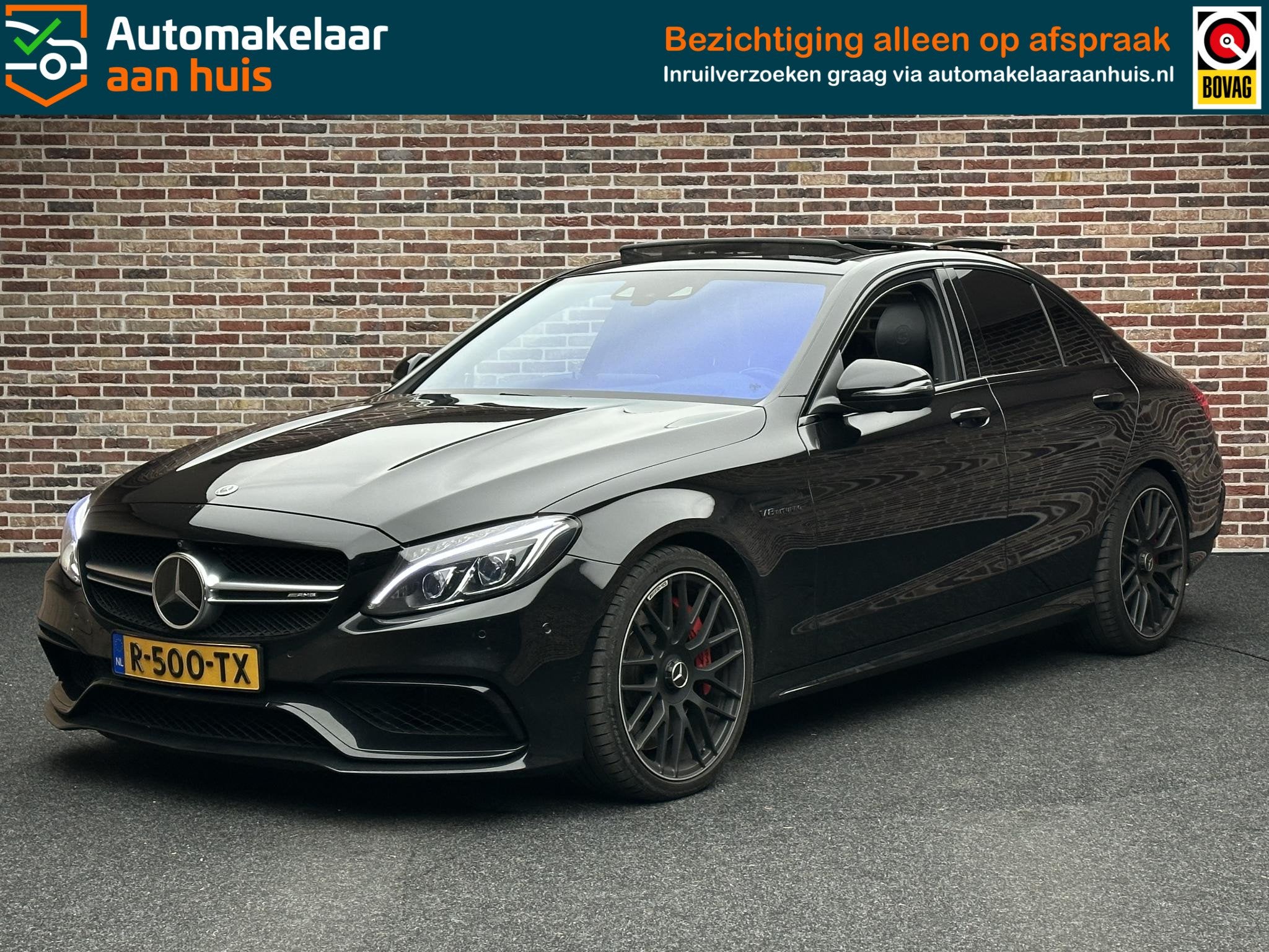 Mercedes-Benz C-klasse AMG 63 S Panorama Dealer 360 Headup B, Auto's, Automaat, Dealer onderhouden, Gebruikt, 510 pk