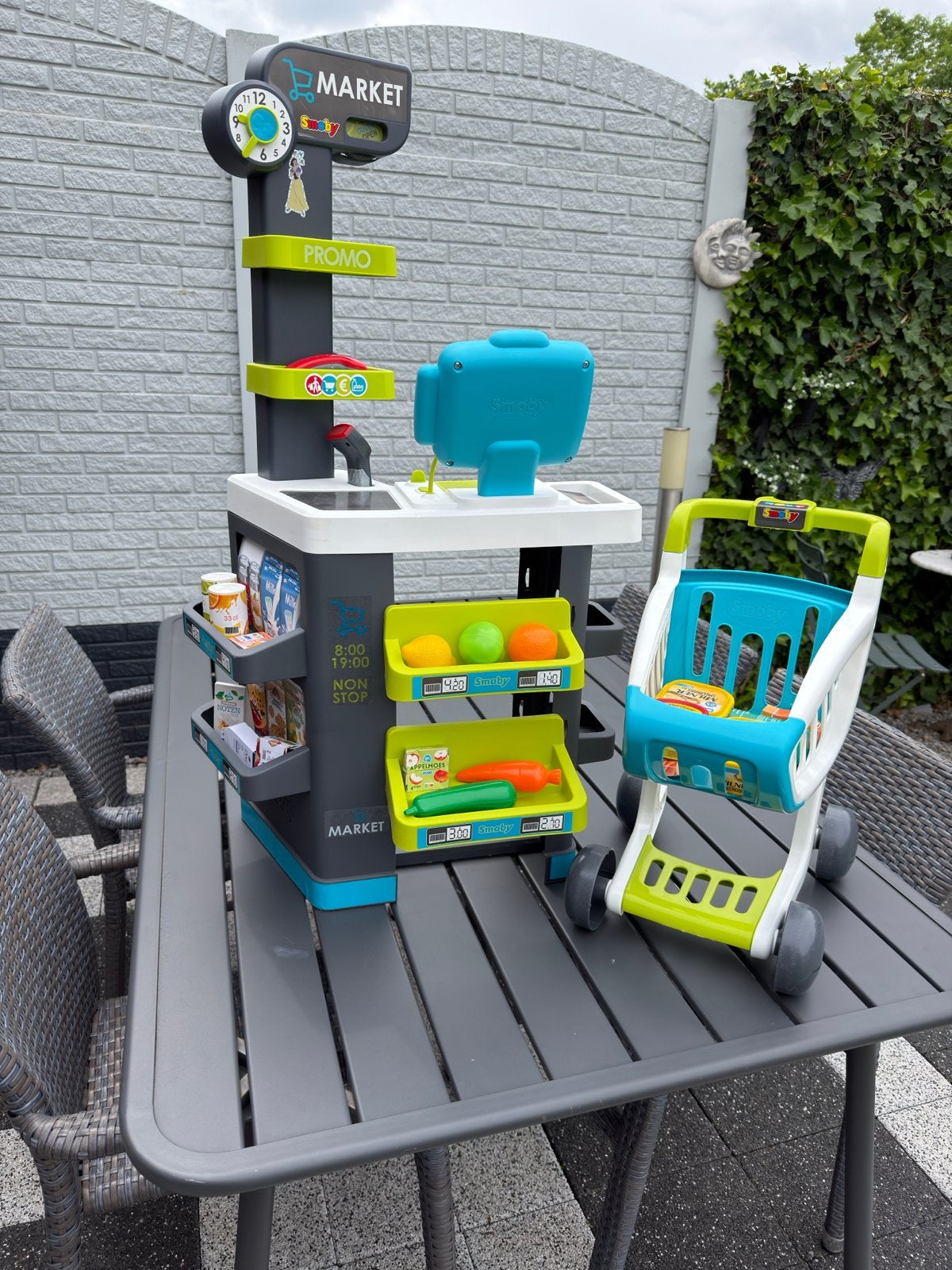 Smoby Supermarkt Speelset met Winkelwagen, Ophalen, Zo goed als nieuw, Jongen of Meisje