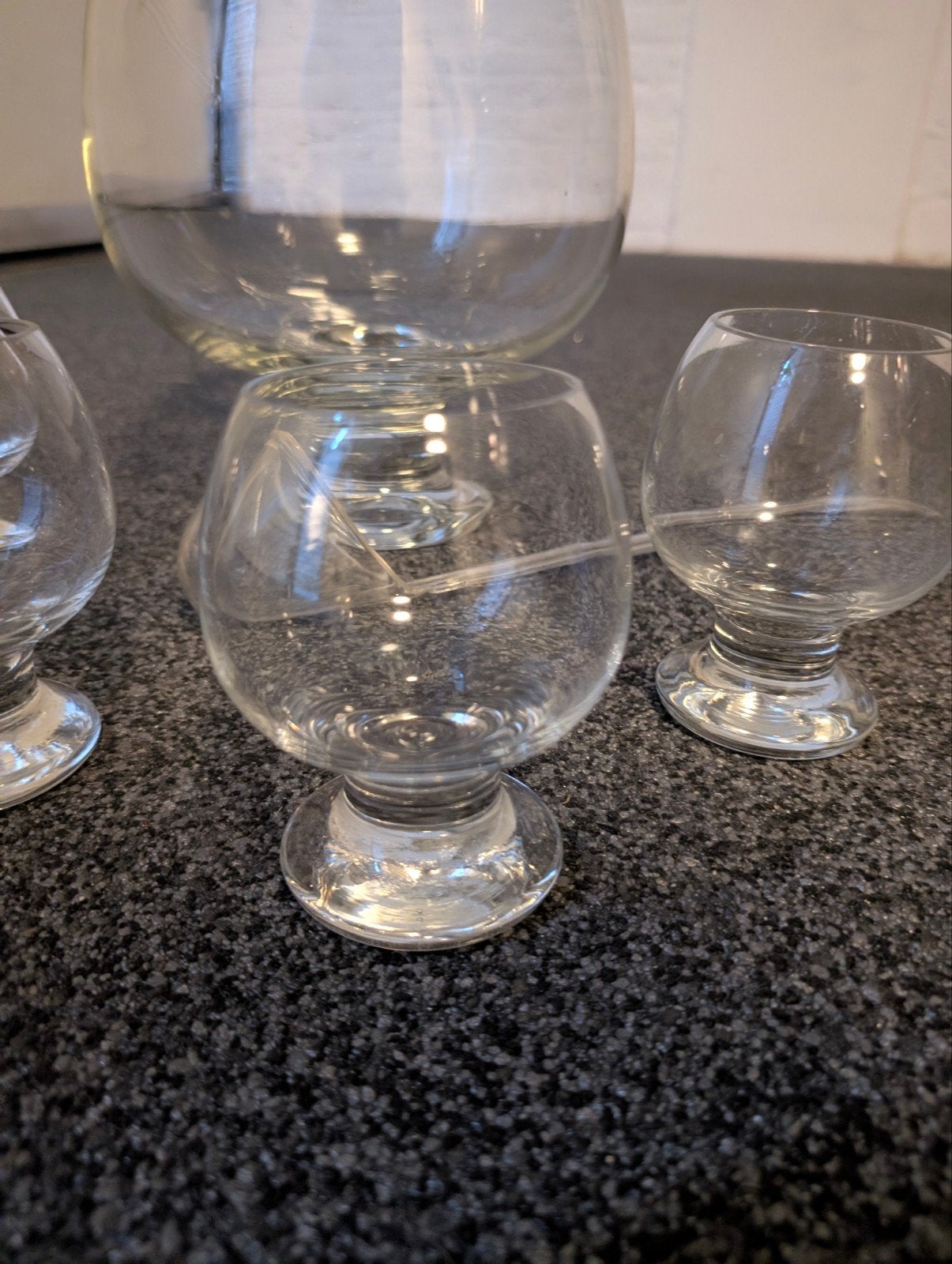 Sangria bowl set met 4 glazen en lepel, Overige typen, Ophalen, Zo goed als nieuw, Glas