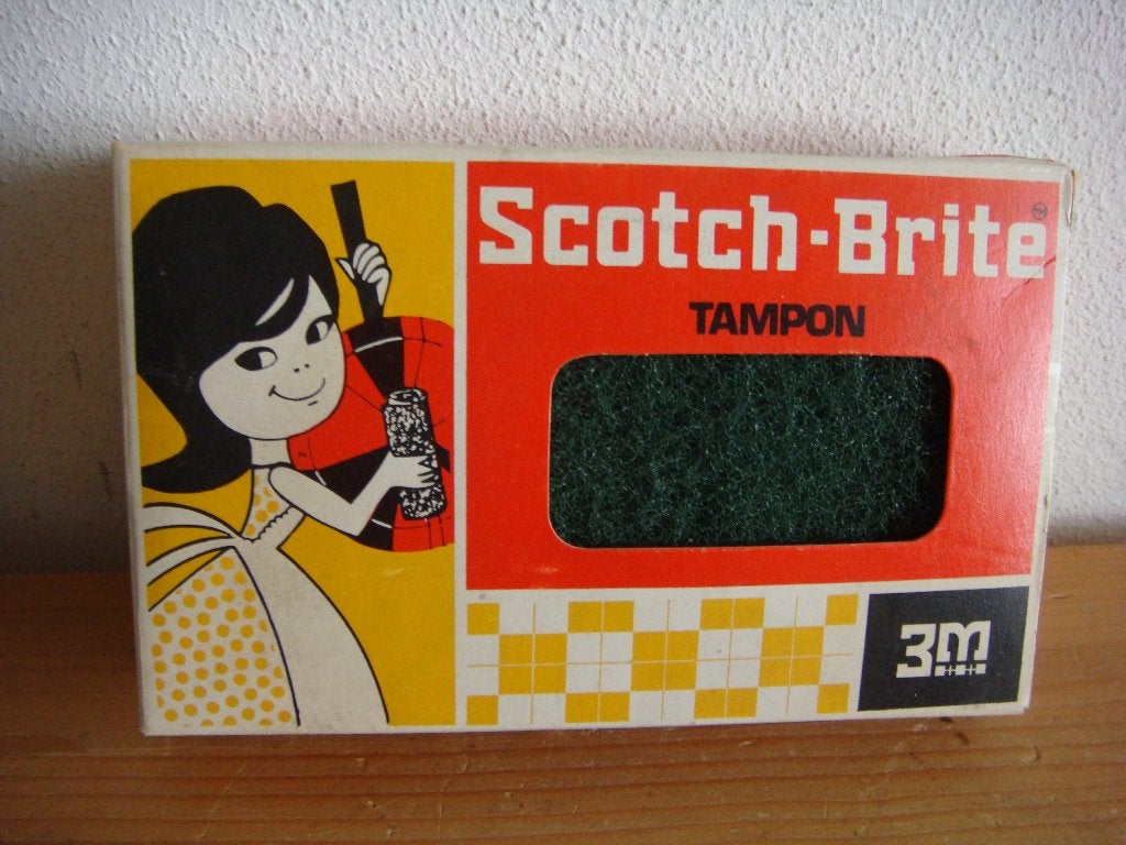 Ouderwetse Scotch Brite verpakking met schuurdoekje, Ophalen of Verzenden, Nieuw, Verpakking