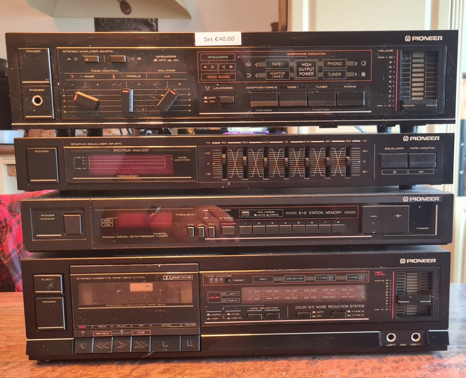 Oudere Pioneer set met losse componenten, Ophalen, Tuner of Radio, Gebruikt, Losse componenten