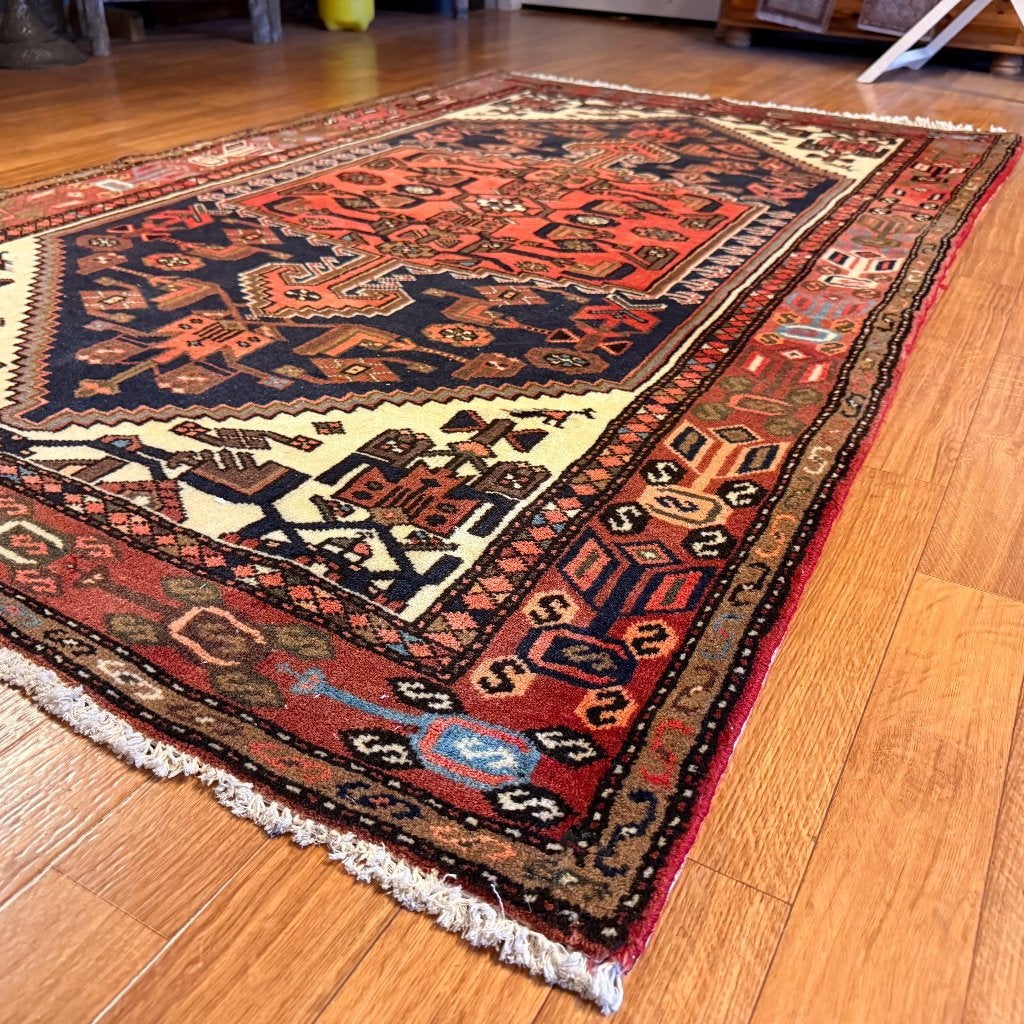 perzisch tapijt Hamadan 202x126 vloerkleed - Gratis Bezorgd, TTM Wonen, Meubels – (Perzische) Tapijten en Woonaccessoires, 100 tot 150 cm