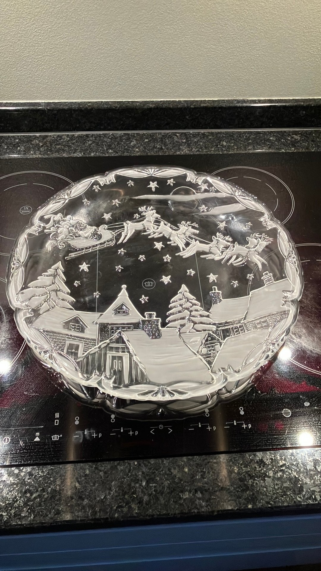 Glazen kerst bord schaal, Ophalen of Verzenden, Nieuw