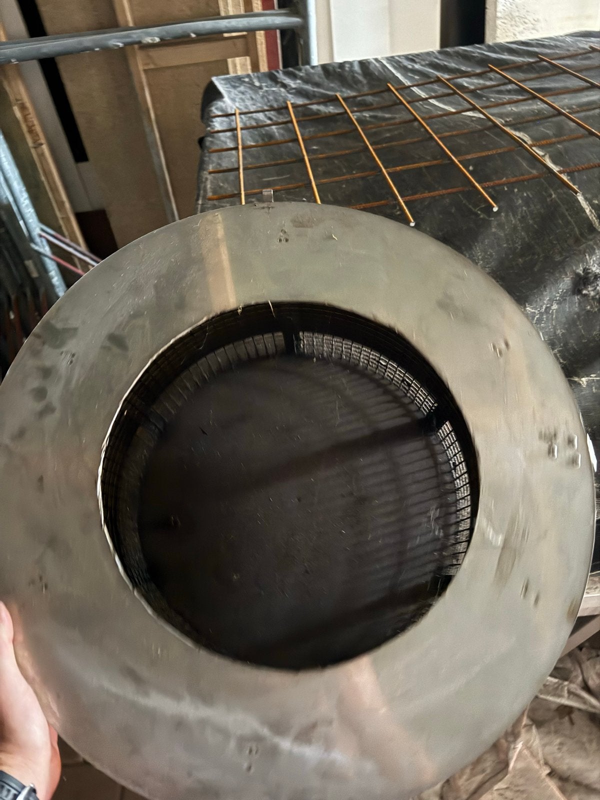 RVS rookkanaal Ø250/300 mm – 3,5 meter + 45 bocht, Ophalen, Gebruikt, Hout, Houtkachel