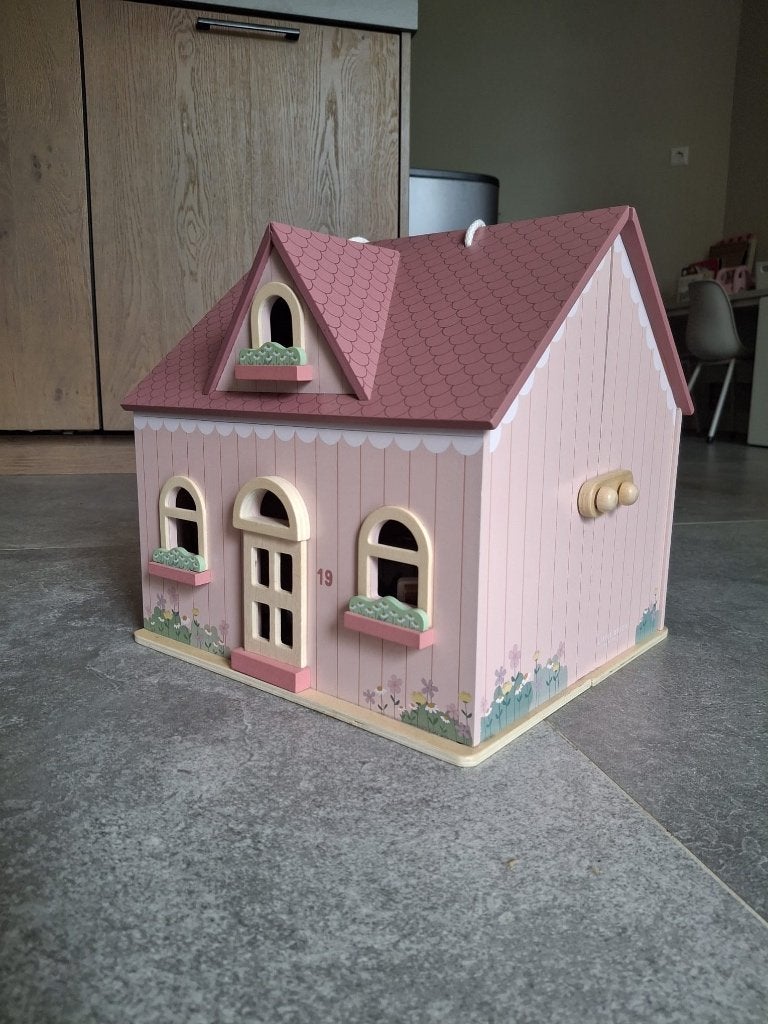 Littledutch meeneem poppenhuis roze, Ophalen, Zo goed als nieuw, Poppenhuis