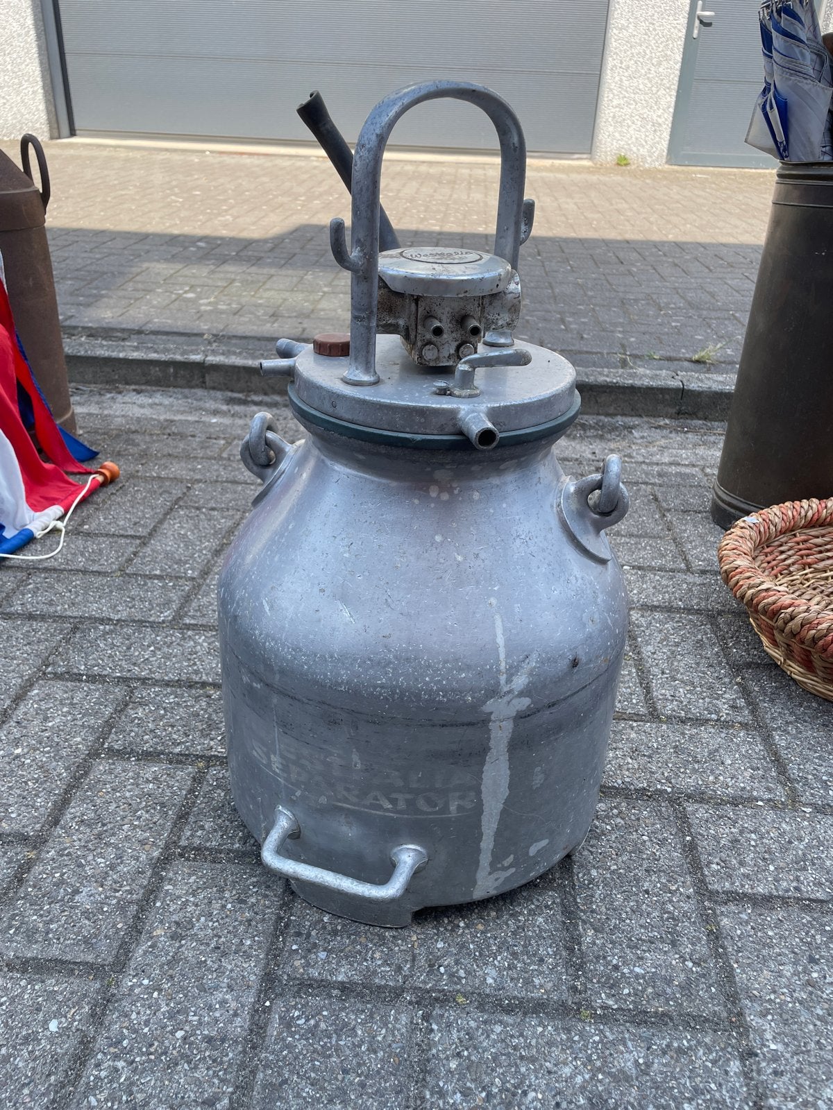 Vintage Westfalia melkseparator / melkemmer, Ophalen