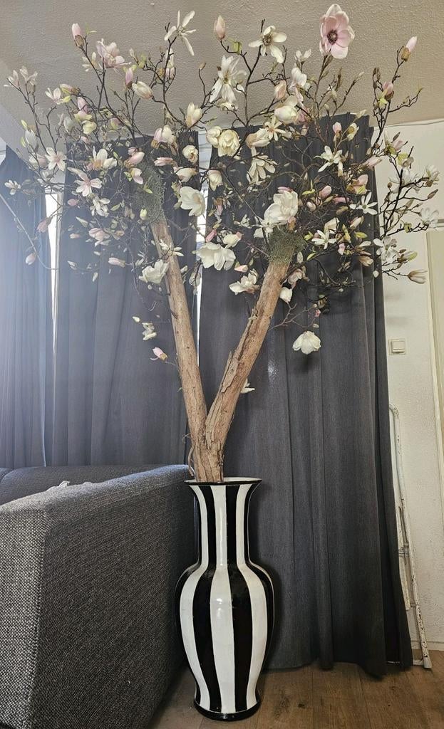 XL 2,3 M zijden magnolia bloesemboom oa Silk-ka kunstbloem, Huis en Inrichting, Woonaccessoires | Kunstplanten en Kunstbloemen