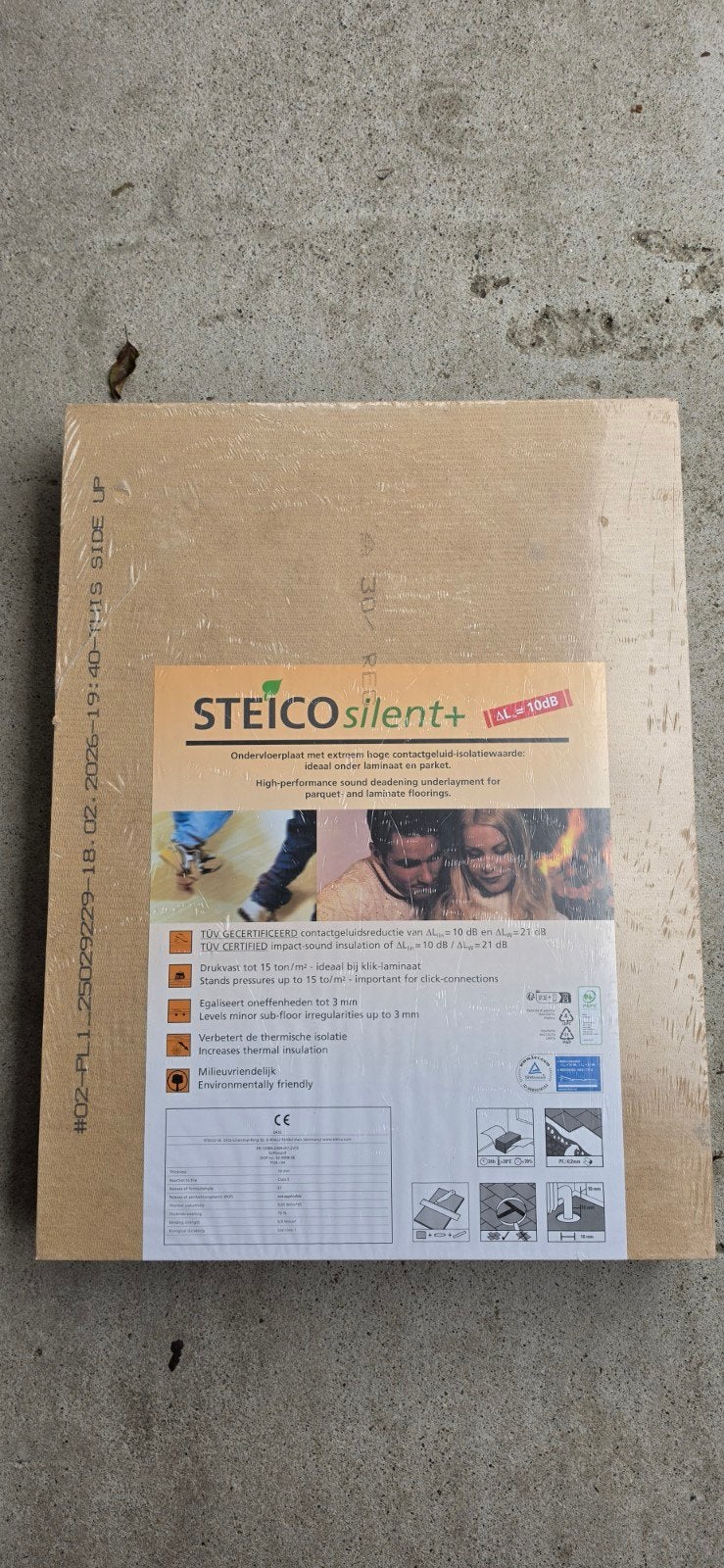 Steico Silent+ Ondervloerplaten - Geluidsisolatie, Ophalen, 30 cm of meer, 50 tot 150 cm, Overige typen