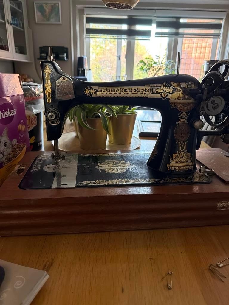 Antieke Singer Sphinx Naaimachine - Compleet en Werkend, Ophalen of Verzenden