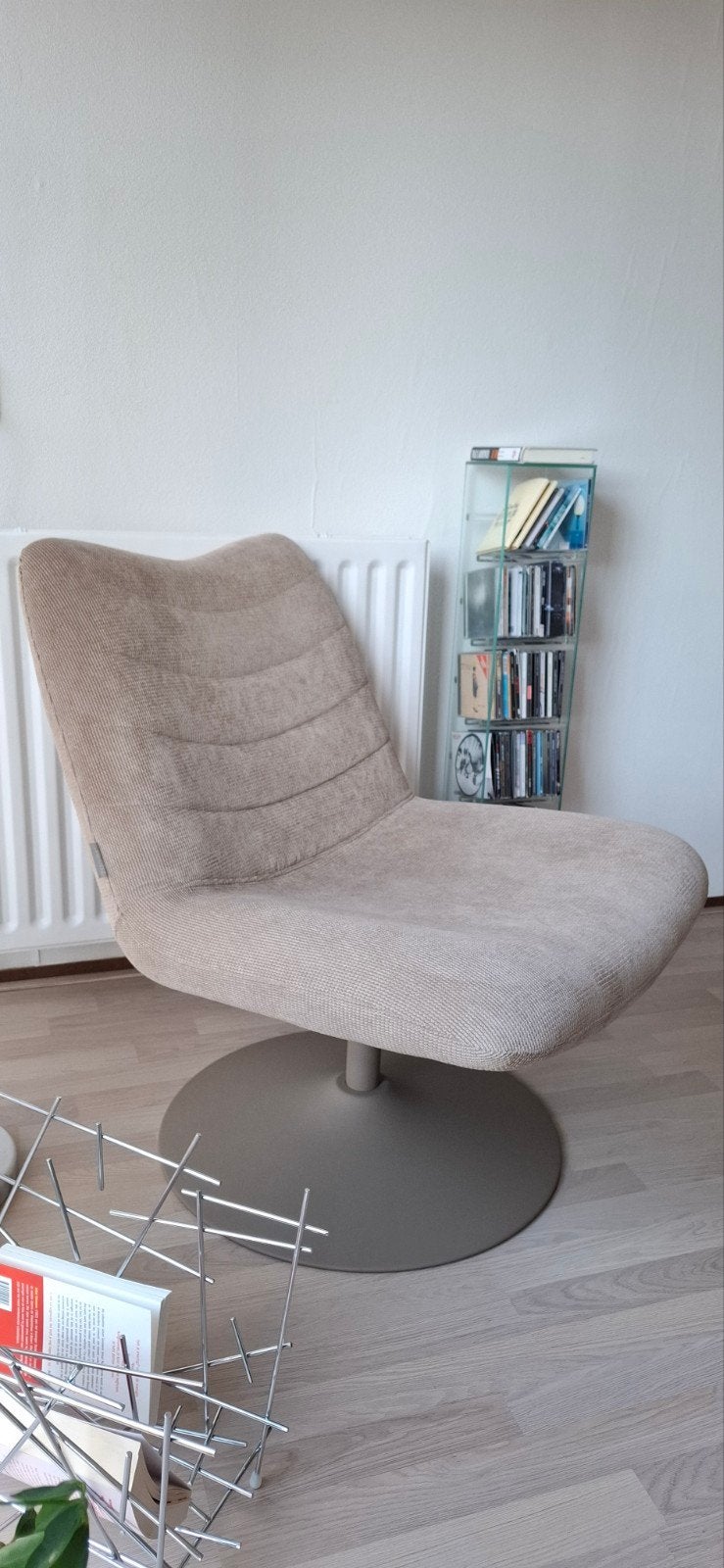 Zuiver Bubba Fauteuil Beige, Ophalen, Stof, 75 tot 100 cm, Zo goed als nieuw