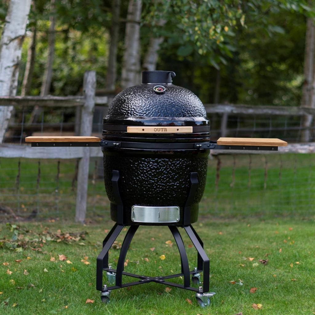 OUTR Kamado BBQ - keramische kamado barbeque L 55 cm, Ophalen of Verzenden, Nieuw