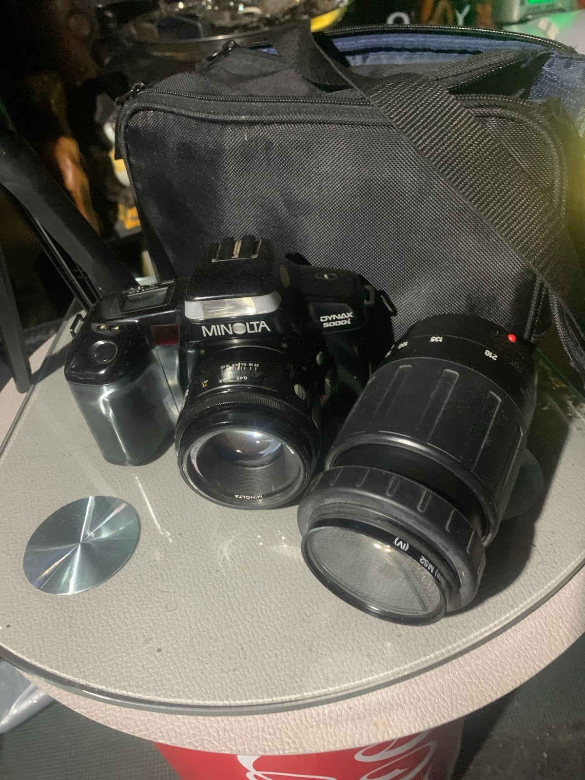 Minolta Dynax5000i Spiegelreflexcamera 2lenzen bag stand, Ophalen of Verzenden, Zo goed als nieuw, Spiegelreflex, Minolta