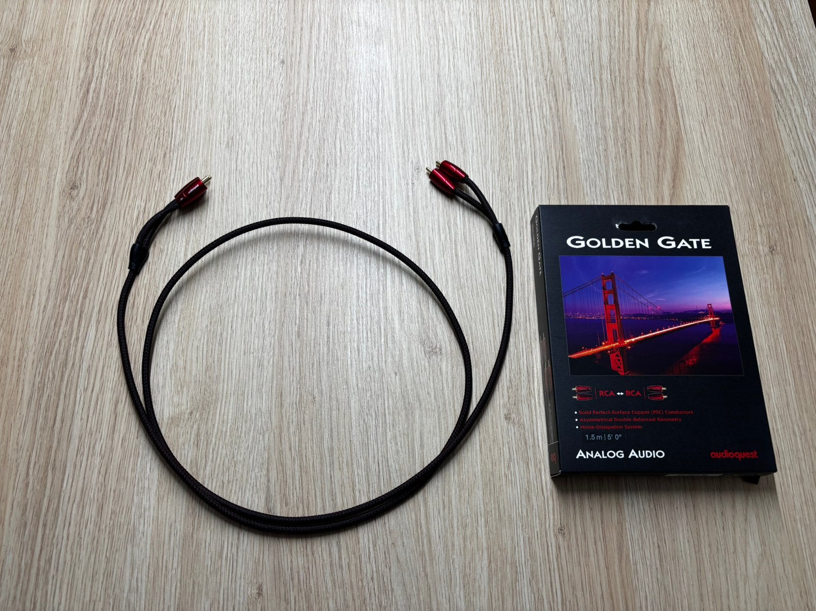Audioquest Golden Gate 1.5 meter, Ophalen of Verzenden, Zo goed als nieuw, Minder dan 2 meter, Interlink-kabel