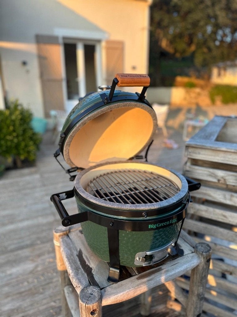 Big Green Egg MiniMax complete set, Ophalen, Zo goed als nieuw, Big Green Egg, Met accessoires