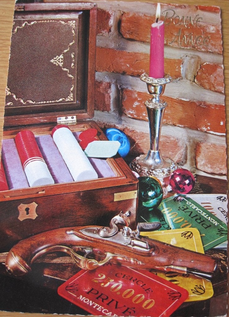 Gelukkig nieuwjaar - roulette fiches - Franstalig, Ophalen of Verzenden, 1960 tot 1980, Gelopen, Overige thema's