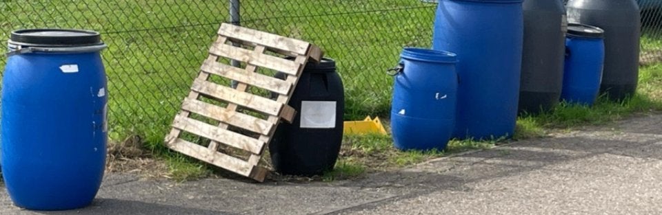 Wijdhalsvat 200L, Tuin en Terras, 150 liter of meer, Ophalen, Zo goed als nieuw, Kunststof