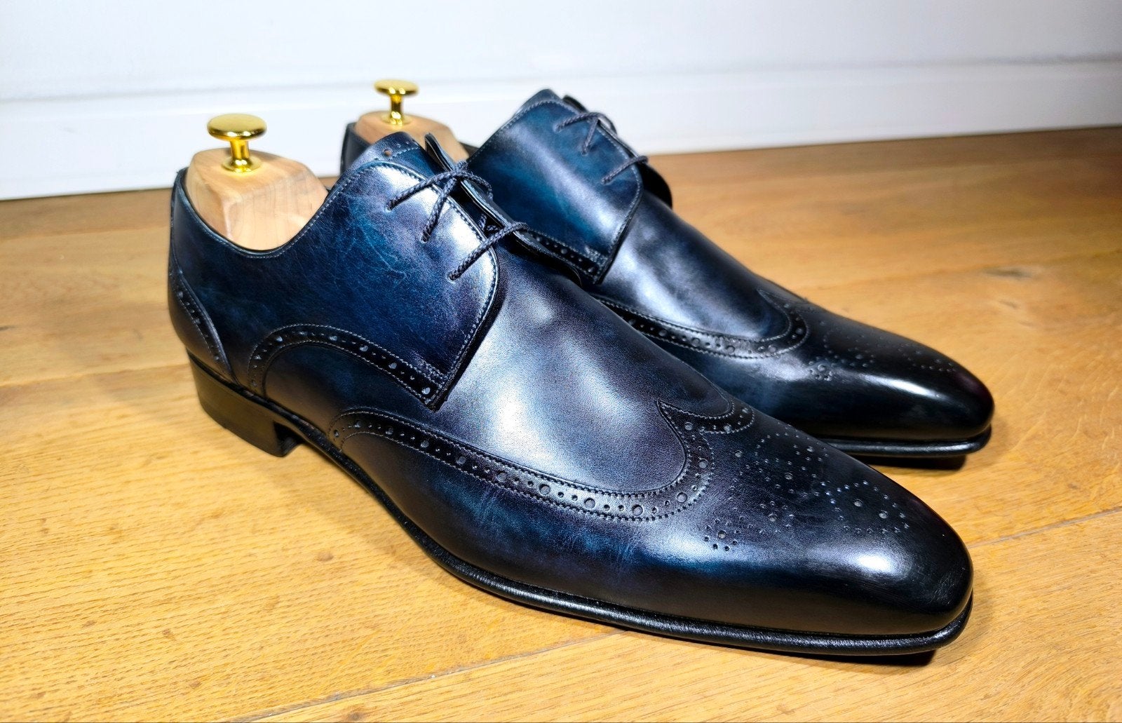 Harris Firenze exclusieve herenschoenen maat 11,5 / 46,5, Ophalen, Harris, Blauw, Zo goed als nieuw