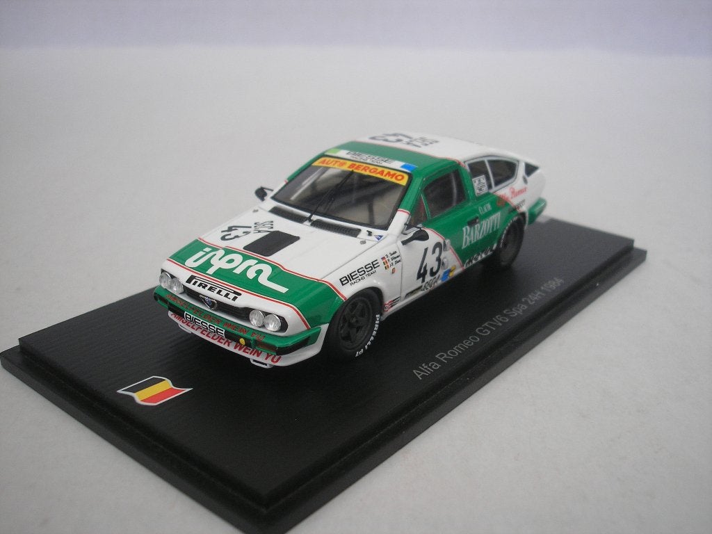 Alfa Romeo GTV6 #43 24h Spa 1984 D. Suster 1/43 Spark, Ophalen of Verzenden, Nieuw, Auto, Overige merken