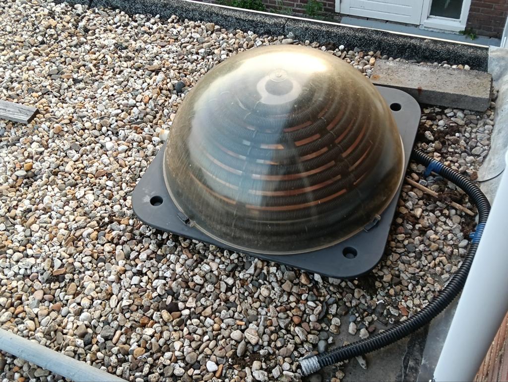 Zwembadverwarmer solar heater dome, Ophalen