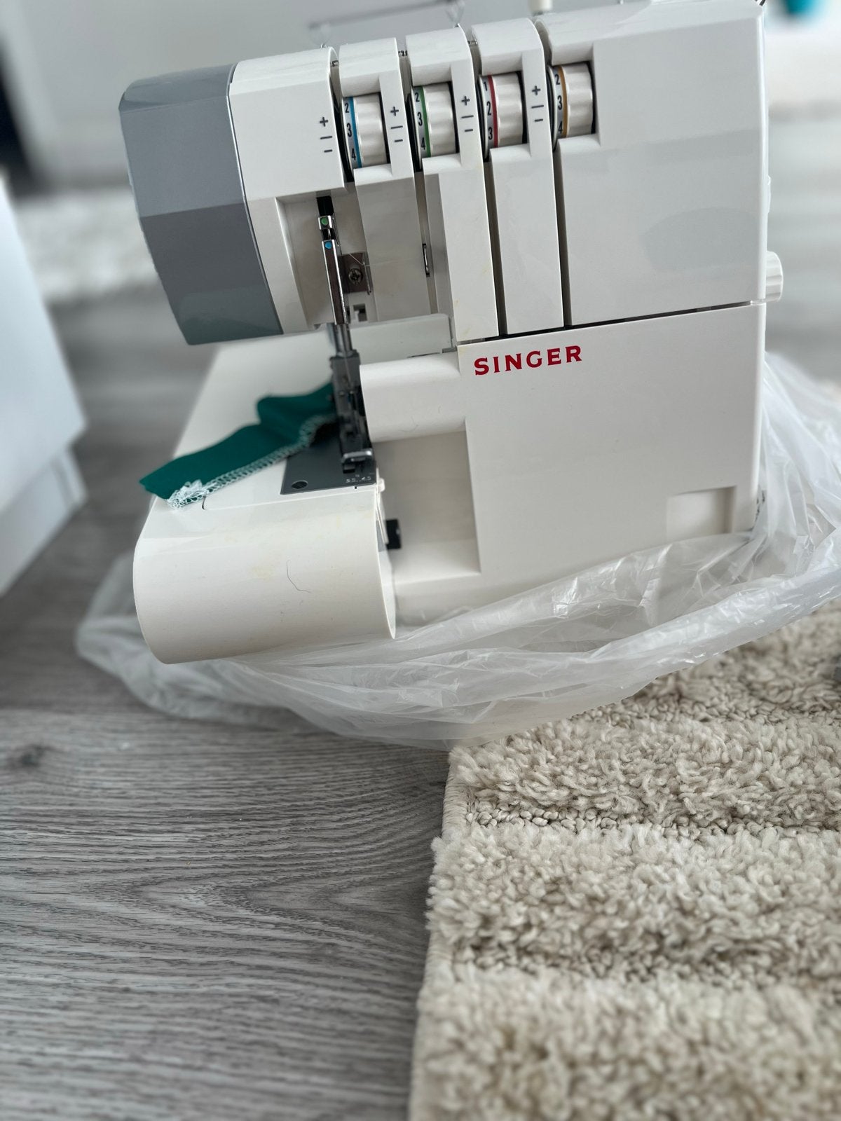 Singer 14SH754 Lockmachine - Zo goed als nieuw, Ophalen, Zo goed als nieuw, Lockmachine, Singer