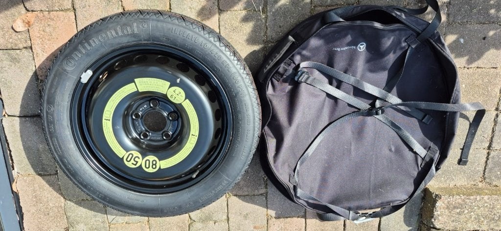 Mercedes Thuiskomer / Reservewiel 17” + originele tas, Ophalen, Banden en Velgen, Nieuw, 17 inch