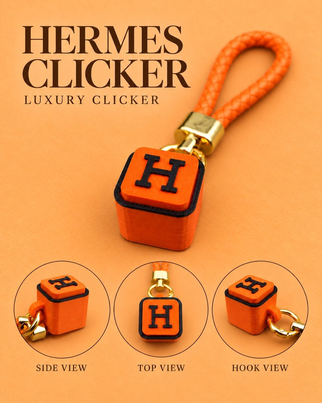 Luxe Designer Clicker Sleutelhanger - Diverse Merken, Ophalen of Verzenden, Nieuw, Overige kleuren, Overige typen
