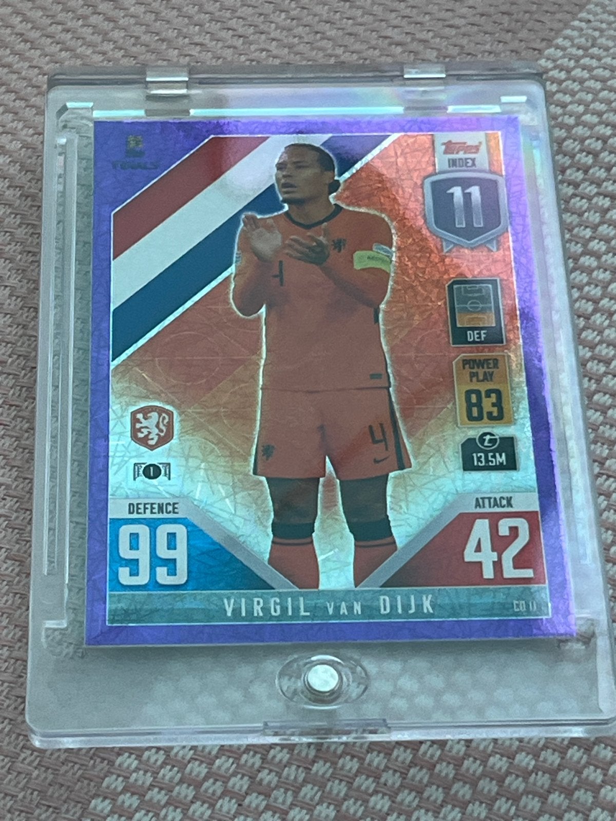 Topps Match Attax Virgil van Dijk Spelerskaart, Ophalen of Verzenden, Zo goed als nieuw, Overige binnenlandse clubs, Spelerskaart