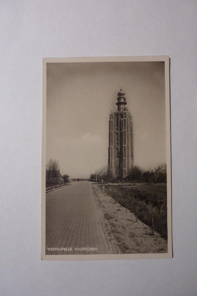 Westkapelle Vuurtoren rond 1935, Ophalen of Verzenden, 1920 tot 1940, Ongelopen, Zeeland