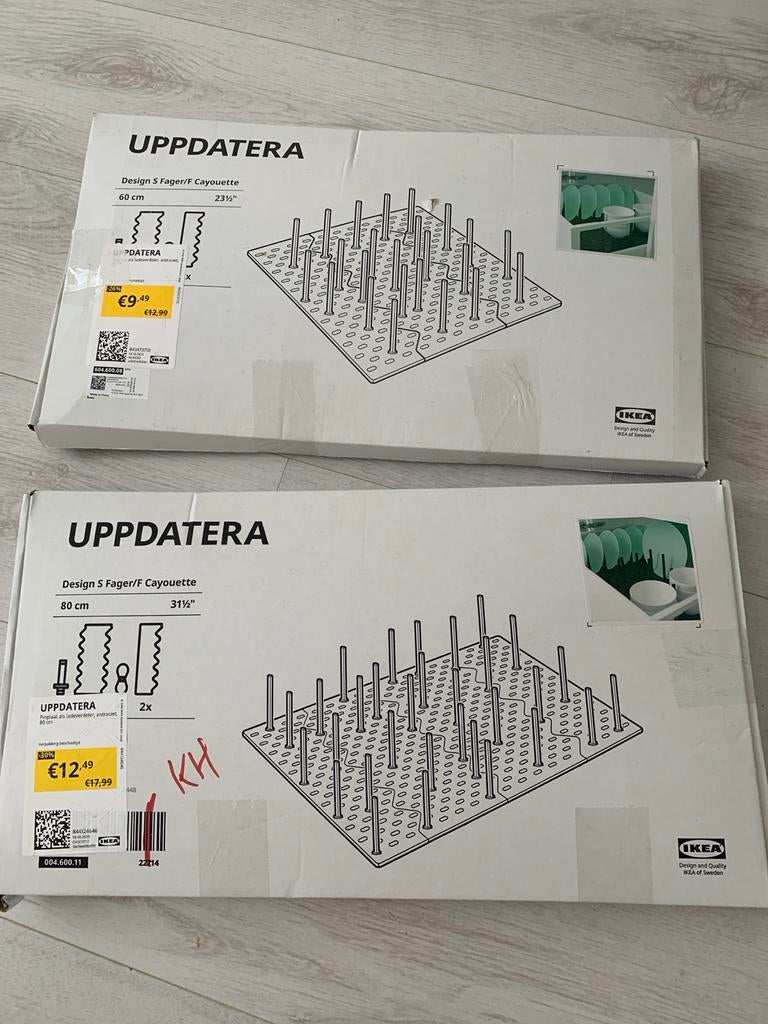 IKEA UPPdatera Bordenrek Ladeverdeler 60cm & 80cm, Bordenrek, IKEA, Ophalen of Verzenden, Zo goed als nieuw
