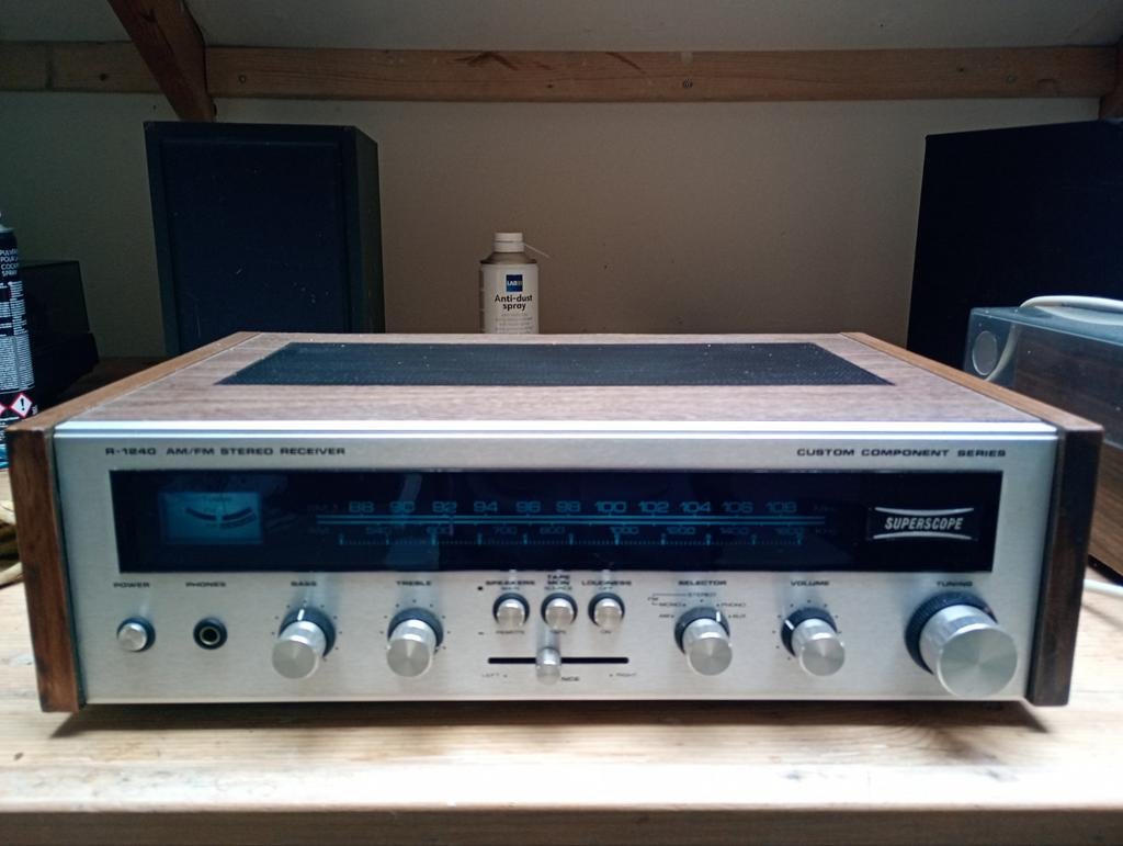 Superscope R-1240 AM/FM Stereo Receiver - Vintage Audio, Ophalen of Verzenden, Gebruikt, Analoog