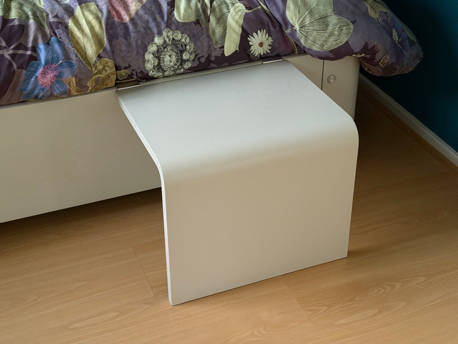 Auping Auronde Aanhangtafel - Wit, Ophalen, Gebruikt, Eenpersoons, Wit
