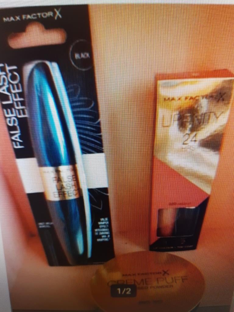 Make-up set Max Factor mascara lipfinity en powder, Overige kleuren, Gehele gezicht, Nieuw, Ophalen of Verzenden