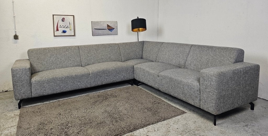 Lichtgrijze hoekbank | Hoek rechts | Gratis bezorging, Huis en Inrichting, 250 tot 300 cm, Gebruikt, Ophalen of Verzenden, Onbekend