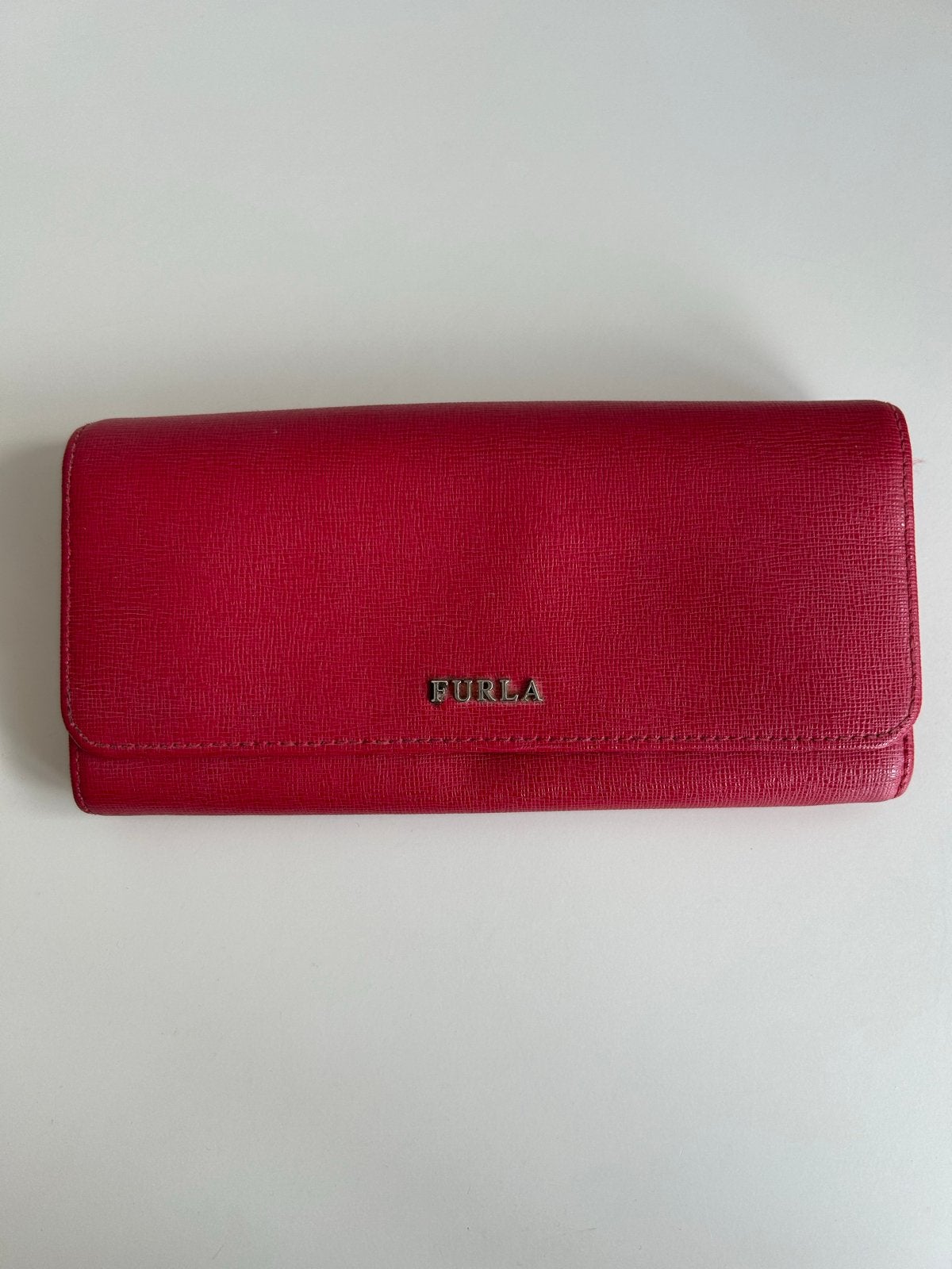 Furla rode leren portemonnee - Zo goed als nieuw, Sieraden, Tassen en Uiterlijk, Overige merken, Ophalen of Verzenden, Zo goed als nieuw