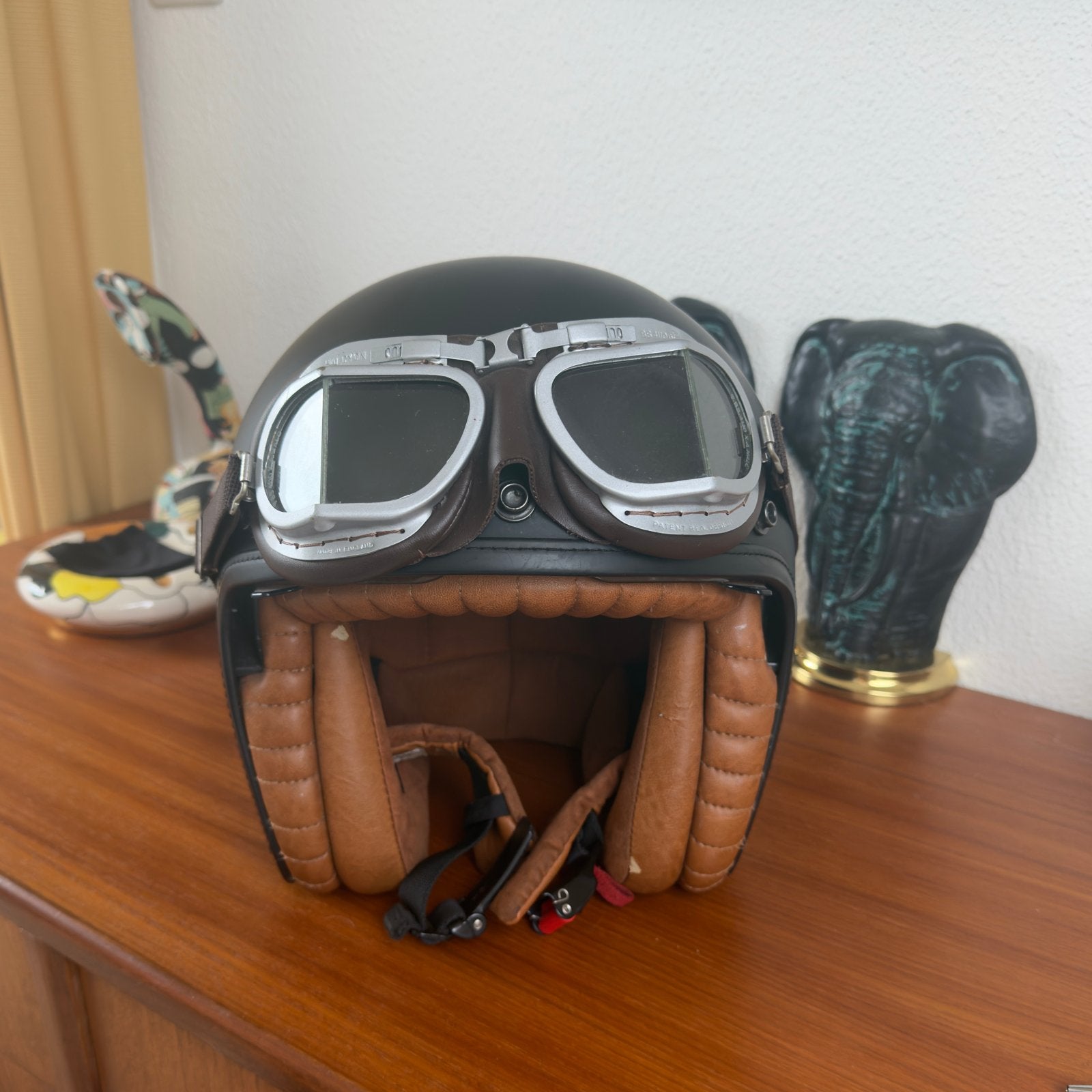Klassieke Biker Motorhelm met Ingebouwd Vizier - Nieuw, Motoren, Overige merken, Heren, Ophalen of Verzenden, Nieuw zonder kaartje