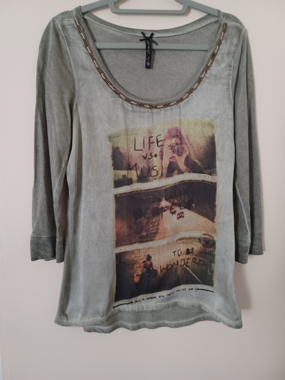 Key Largo Girls shirt maat M, groen met print, Ophalen of Verzenden, Zo goed als nieuw, Groen, Key Largo Girls