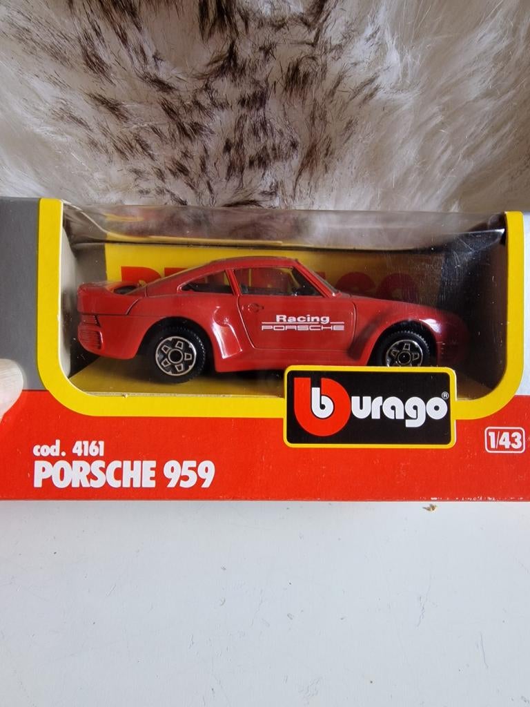 Porsche 959, rood, Ophalen of Verzenden, Bburago