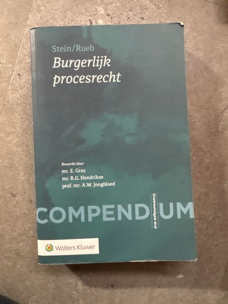 Compendium Burgerlijk procesrecht, Boeken, Studieboeken en Cursussen, Ophalen of Verzenden, Gamma, Gelezen, WO