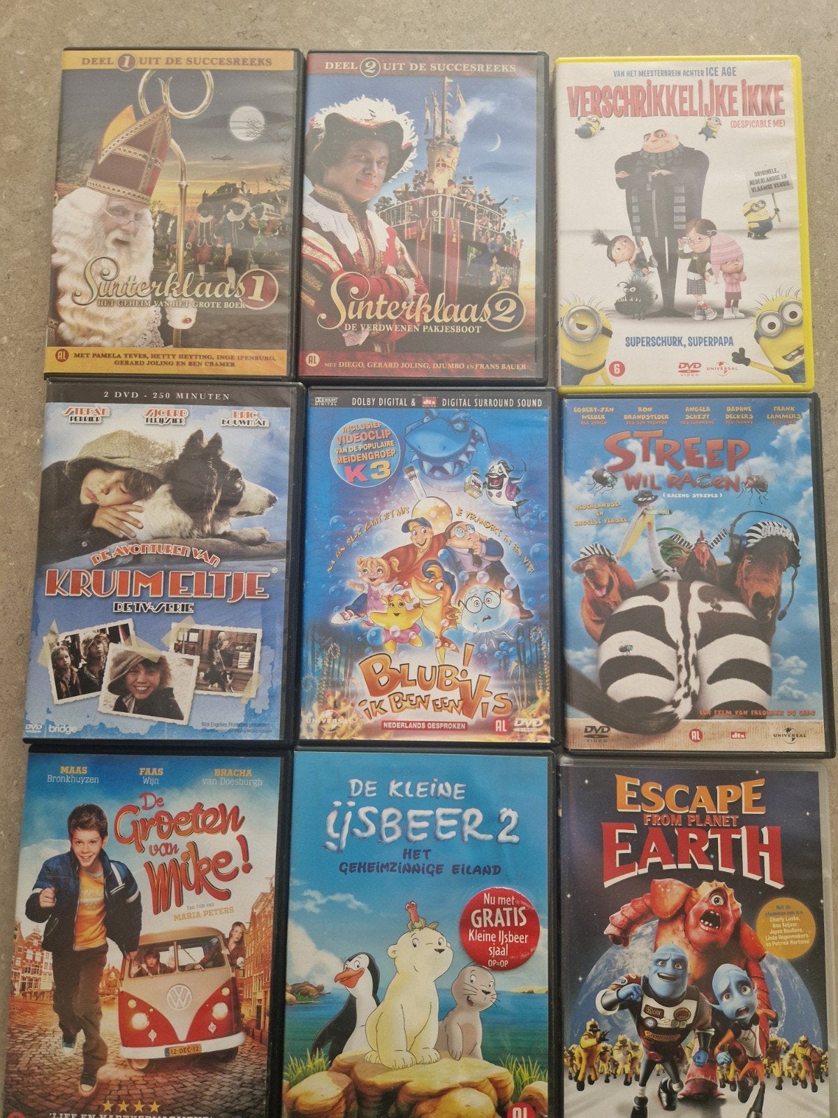 DVD Collectie: Sinterklaas, Despicable Me, Krummeltje, Blub, Gebruikt, Animatie, Verzamelbox, Alle leeftijden