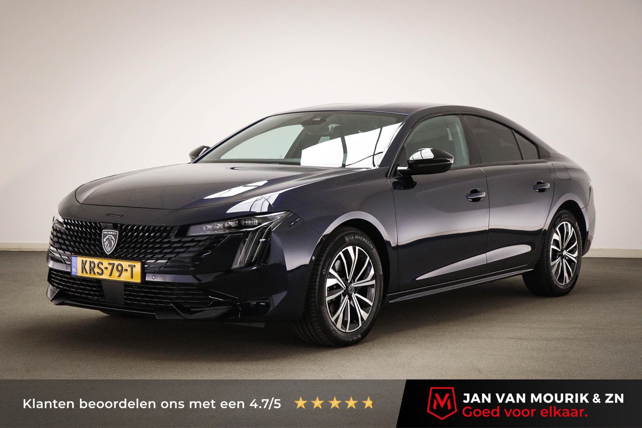 Peugeot 508 1.6 HYbrid 180 Allure | DRAADLOZE LADER | NAVIGA, Gebruikt, 4 cilinders, Met garantie (alle), Leder en Stof
