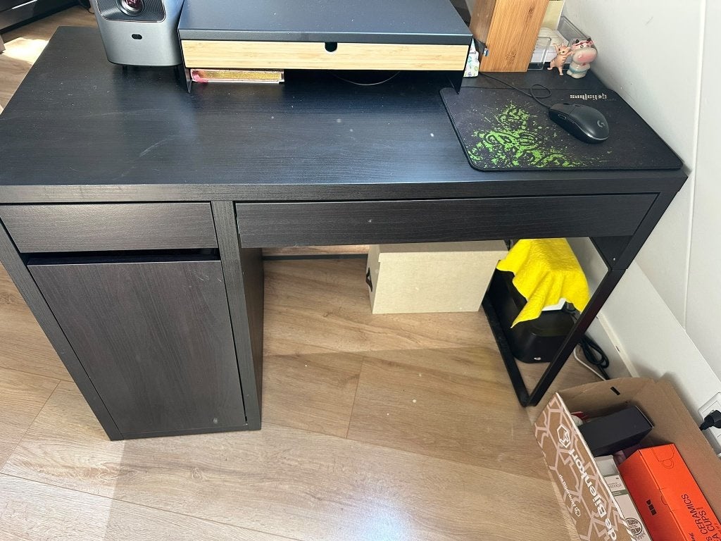 Ikea bureau Micke, Huis en Inrichting, Ophalen, Zwart, 105 cm, Gebruikt