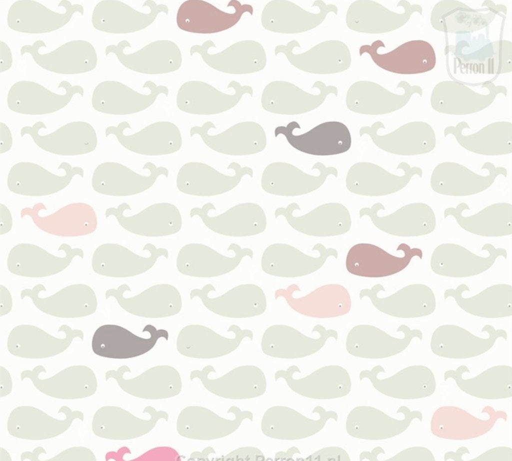 Behang kinderkamer walvis patroon (nieuw in verpakking), Huis en Inrichting, Stoffering | Behang, Overige merken, Ophalen of Verzenden