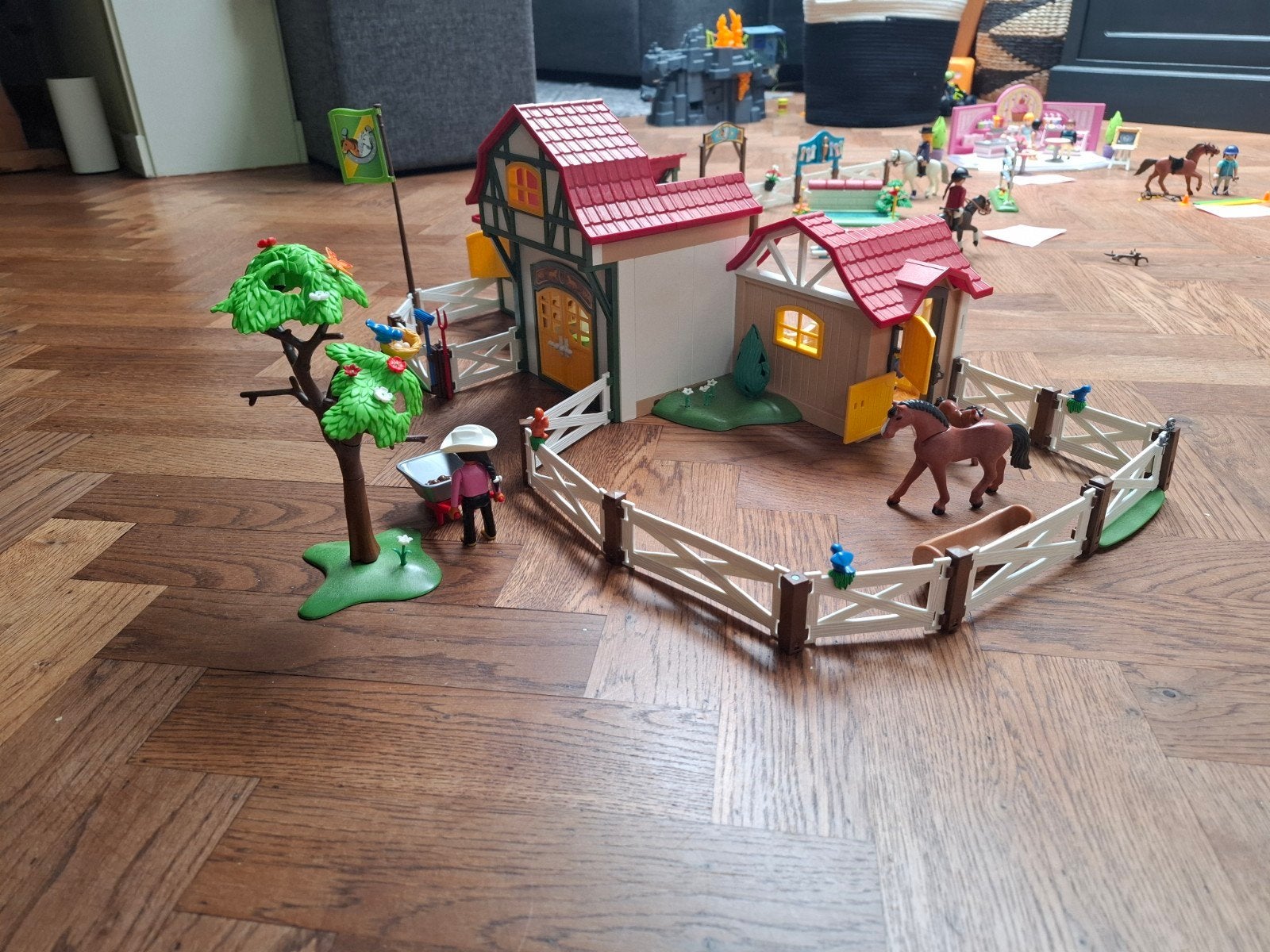 Grote Playmobil set: Boerderij, paarden, camping & meer!, Ophalen of Verzenden, Gebruikt, Jongen of Meisje