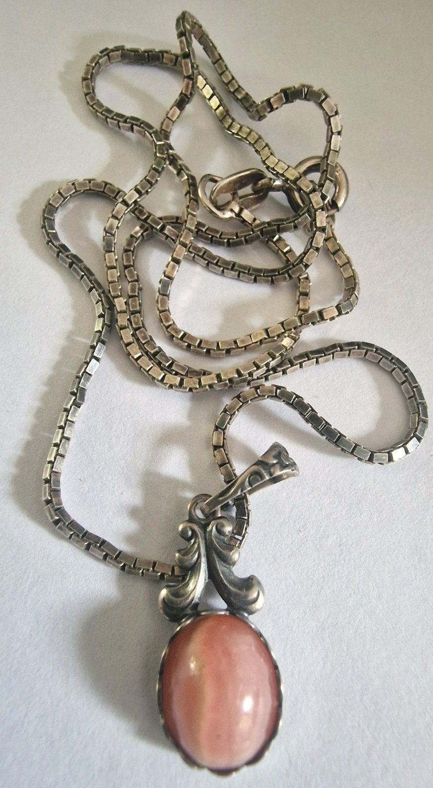 zilveren ketting met hangertje,  835, Ophalen of Verzenden, Zilver