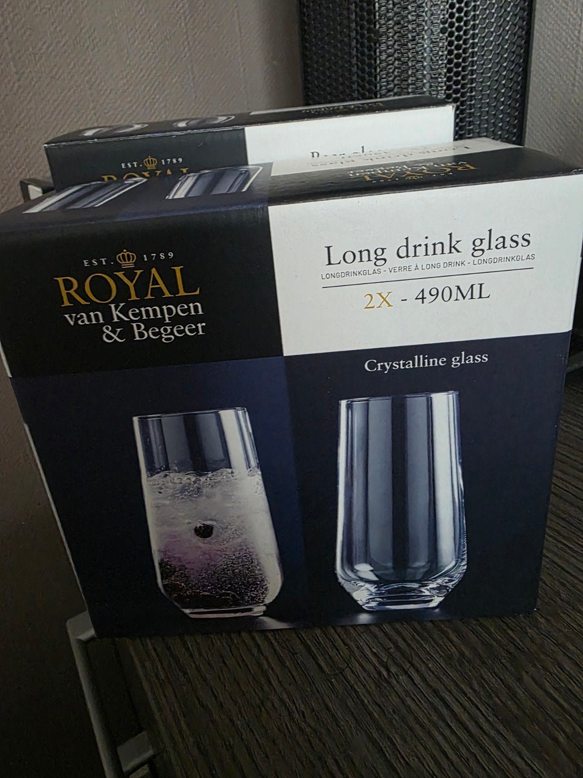 Royal van Kempen & Begeer Longdrinkglazen - 2x 490ml, Nieuw, Ophalen of Verzenden, Overige merken, Glas