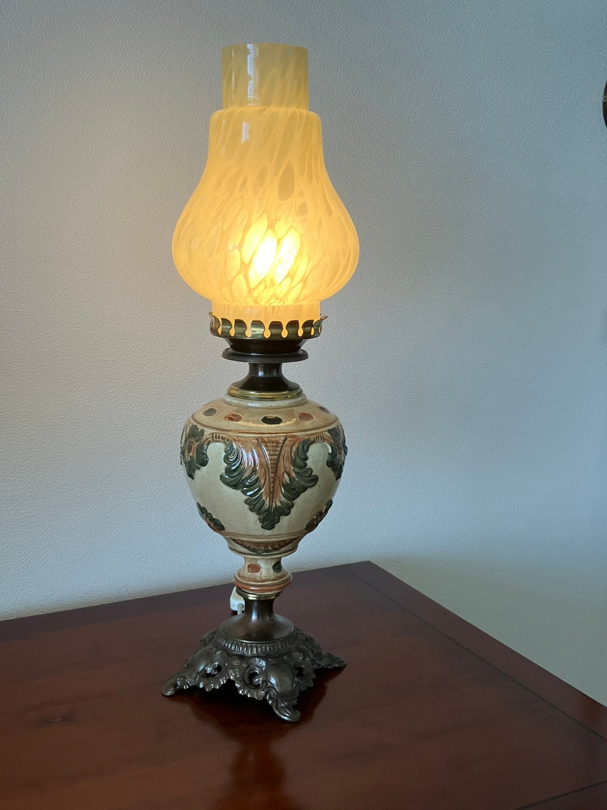 Vintage Elektrische Orkaanlamp / Olielamp – Jaren '60/'70, Ophalen