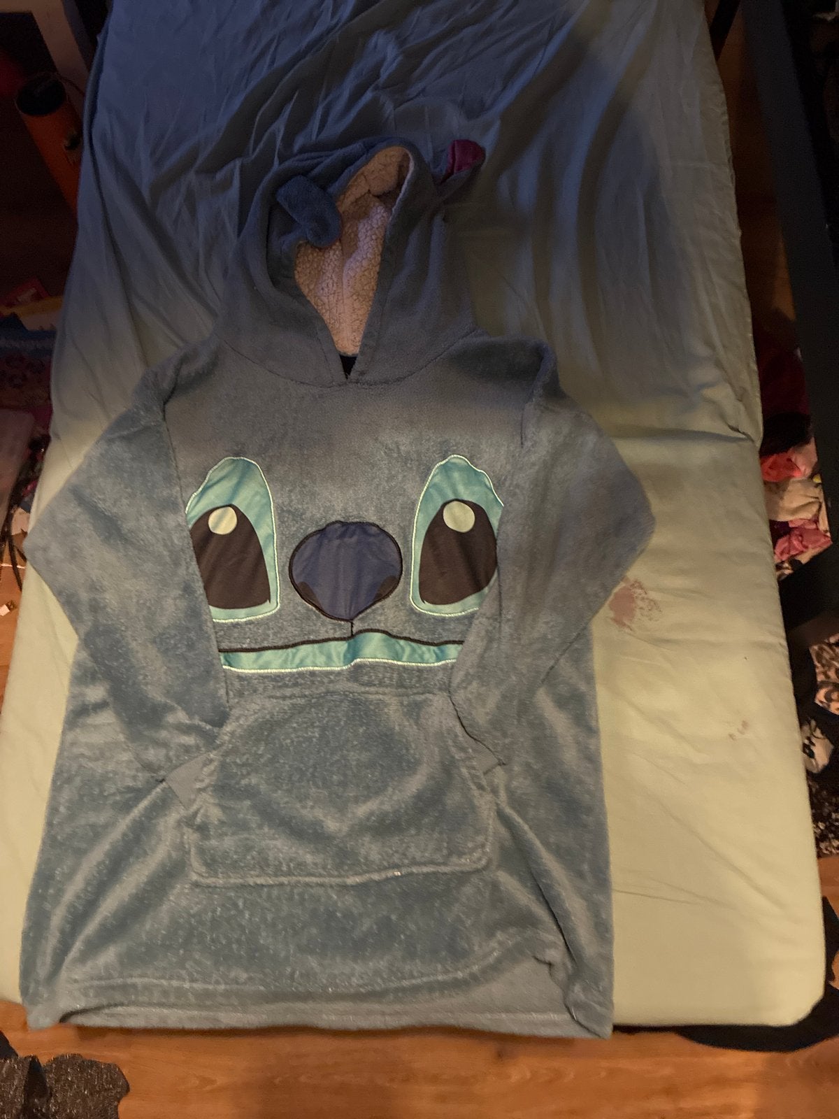 Stitch Oodie / Oversized Hoodie - Zo goed als nieuw, Ophalen, Zo goed als nieuw, Maat 42/44 (L), Blauw